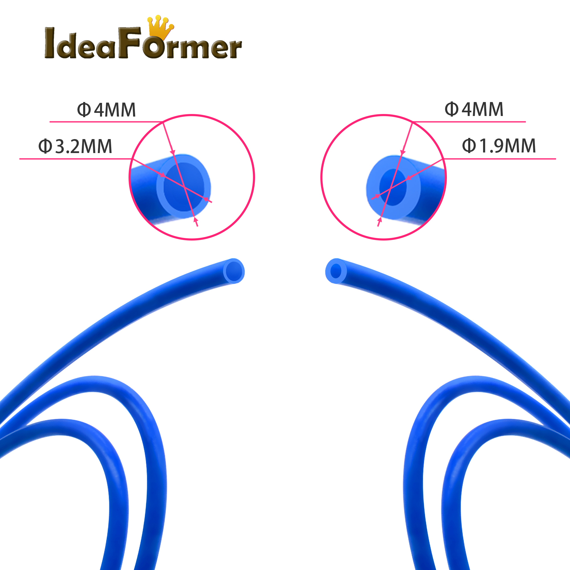 Ptfe Tape Thread - IdeaFormer 1/2/5M PTFE Tube Pipe TL-Feeder