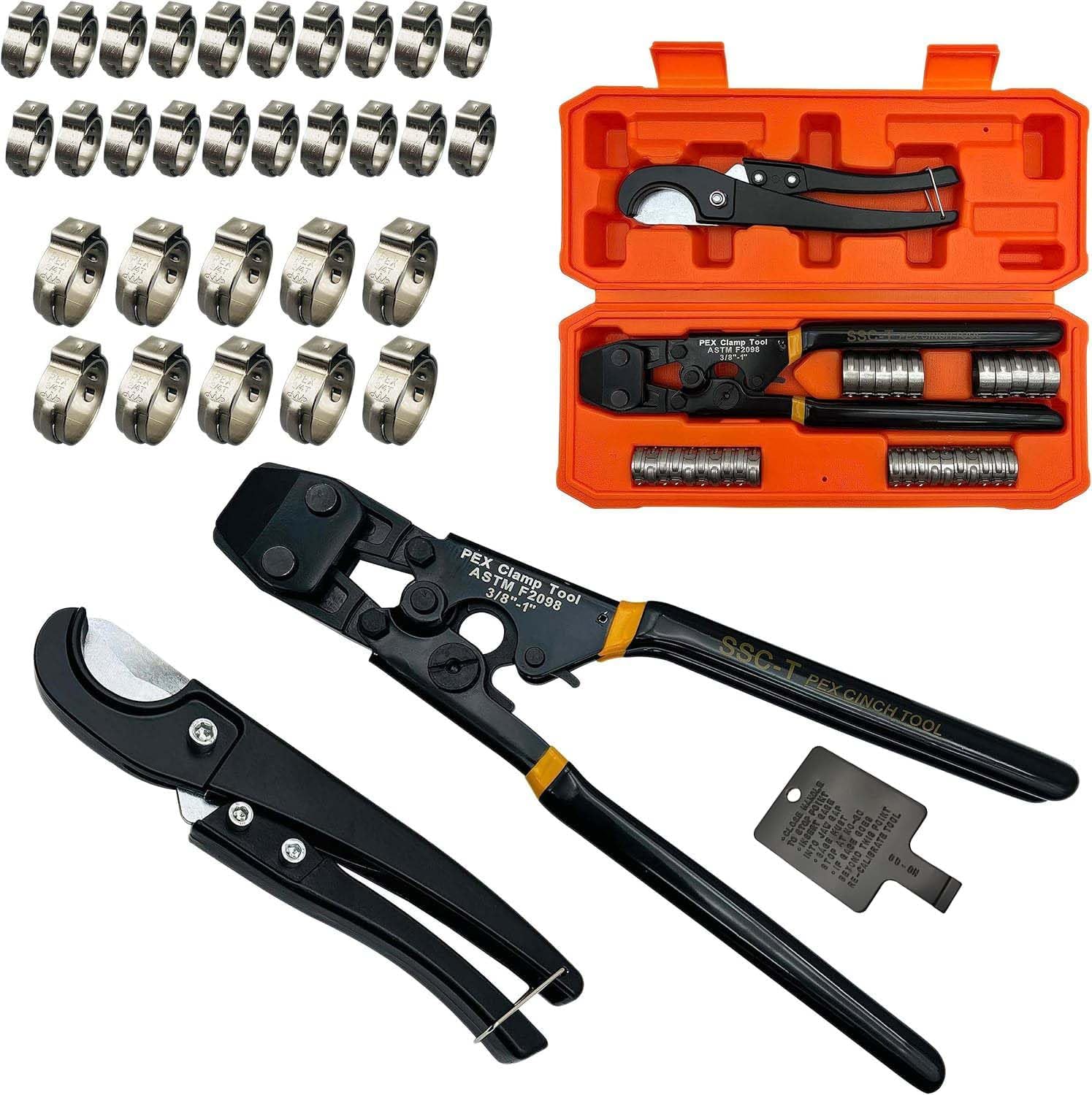 PEX Pipe Clamp Crimping Tool w - Pipe Cutter Ratchet review and price